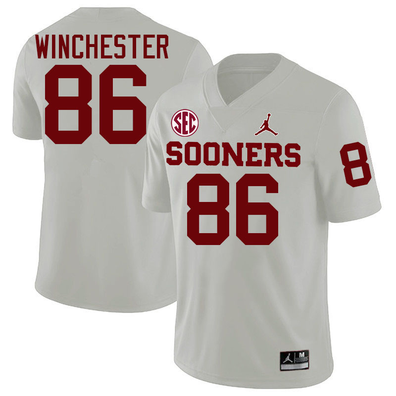 Oklahoma Sooners #86 James Winchester College Football Jerseys,Uniforms-White